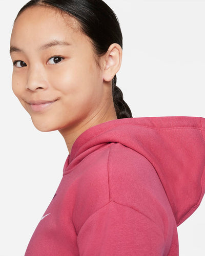 Nike Junior Hooded Long Sleeve Top (Pink)
