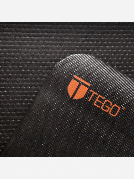 TEGO Stance Truly Reversible Yoga Mat with GuideAlign - With Bag (  Black Orange )