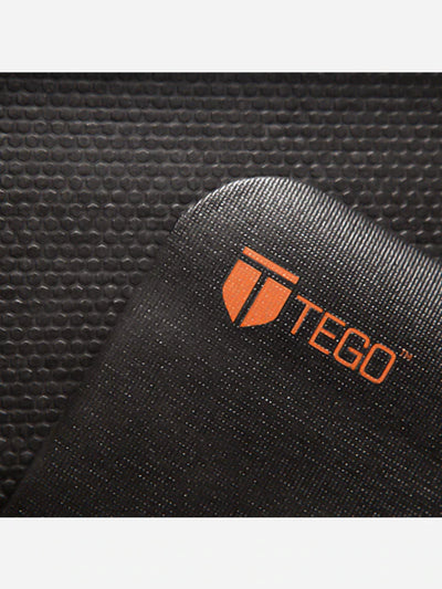TEGO Stance Truly Reversible Yoga Mat with GuideAlign - With Bag (  Black Orange )