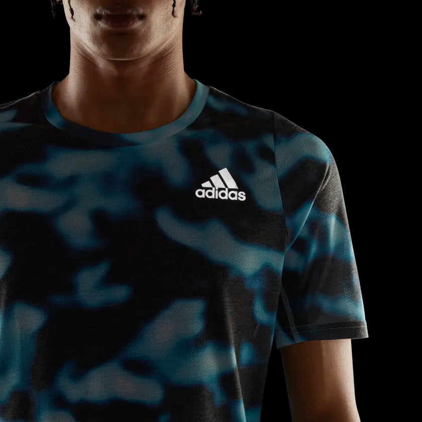 Adidas Run Icons 3-Bar Print Men's T-shirt