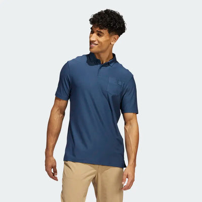 Adidas Go To Polo Men's Golf  T Shirt -Blue
