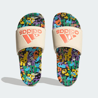Adidas Adilette Comfort Slides - Coral Fusion/Ecru Tint