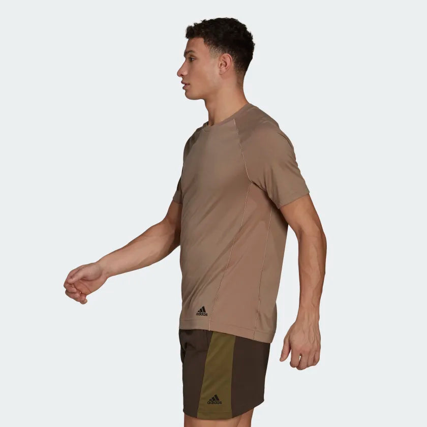 Adidas Men's Yoga Training T-shirt -Brown