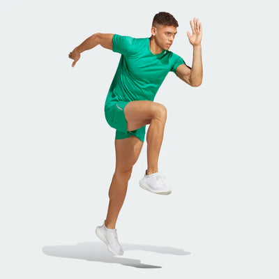 Adidas Designed 4 Running Tee - Court Green