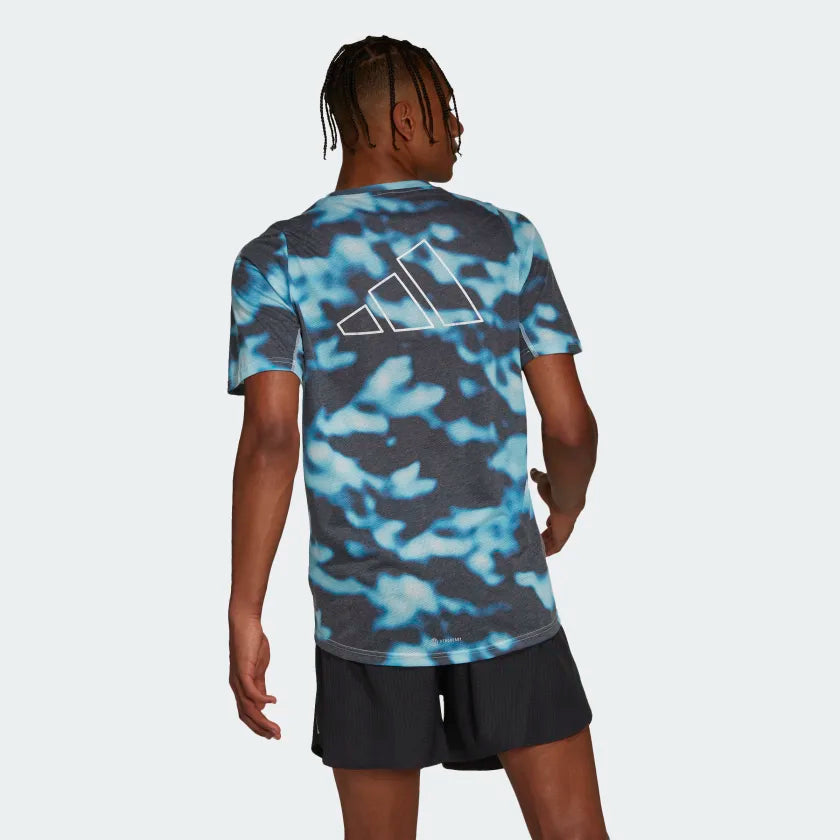 Adidas Run Icons 3-Bar Print Men's T-shirt