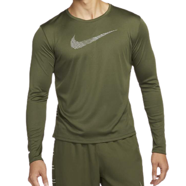 Nike Dri-FIT UV Run Division Miler Mens Tshirt -Rough Green