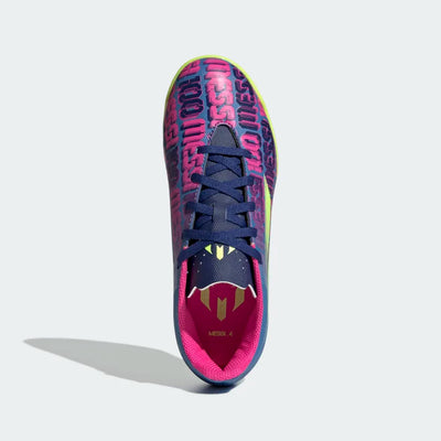 Adidas X Speedflow Messi.4 Turf Boots Kids shoes - Victory Blue /Shock Pink /Solar Yellow