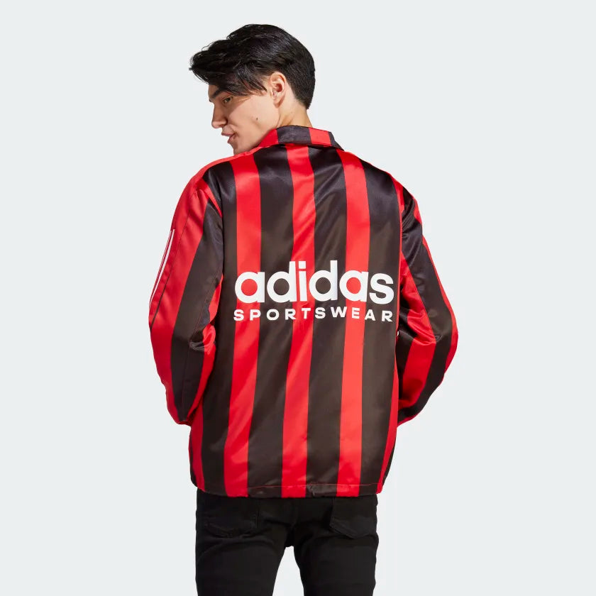 Adidas Satin Coaches Jacket Red/Black – Gambol - Main Image