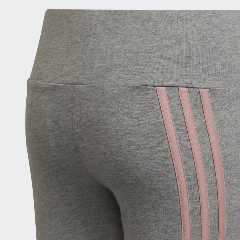Adidas 3-Stripes Cotton Tight -Medium Grey Heather /Wonder Mauve