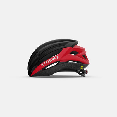 Side view of GIRO SYNTAX MIPS Helmet (S,L) - Matte Black/Bright Red