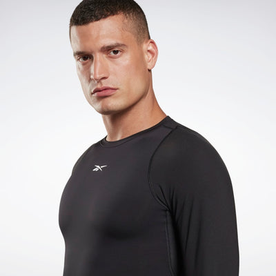Reebok United  Fitness Compression Long Sleeve Tshirt -Black
