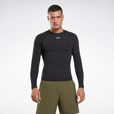 Reebok United  Fitness Compression Long Sleeve Tshirt -Black