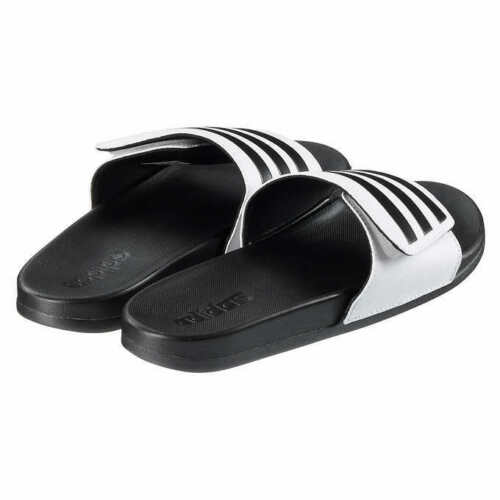 Adidas Adilette Comfort Adjustable Unisex Slide Sandal - White/Black