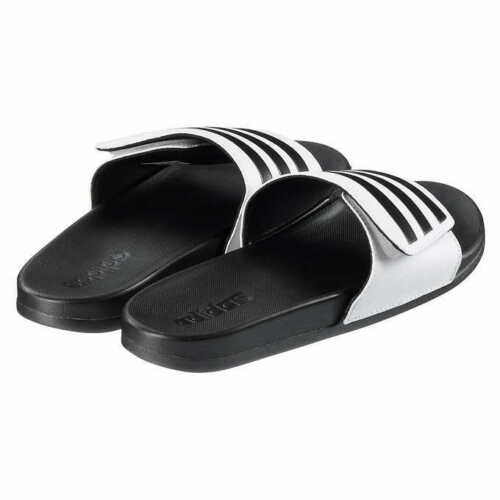 Adidas Sliders Adidas Men's Adilette Comfort Adjustable Slides Adidas Adilette Comfort Adjustable Unisex Slide Sandal White
