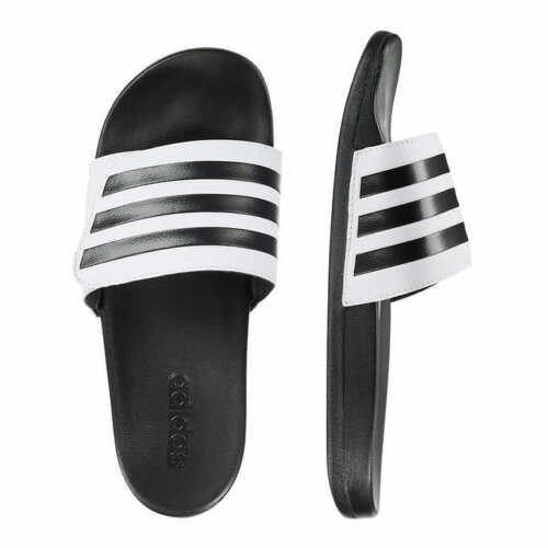 Adidas Adilette Comfort Adjustable Unisex Slide Sandal - White/Black